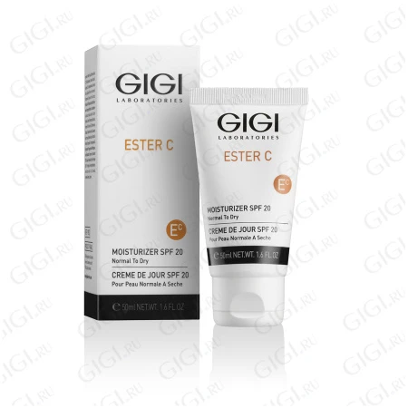 Упаковка GIGI Ester C Moisturizer normal to dry SPF 20, 50 мл