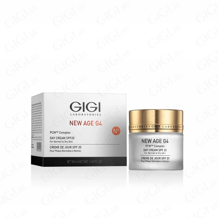 Упаковка GIGI New Age G4 Day Cream SPF 20 For Normal to Dry Skin, 50 мл