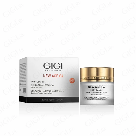 Упаковка GIGI New Age G4 Neck & Decollete Cream For All Skin Types, 50 мл