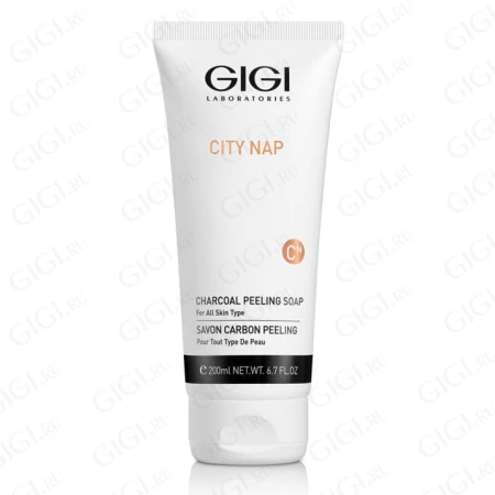 Упаковка GIGI City NAP Charcoal Peeling Soap For all skin type, 200 мл