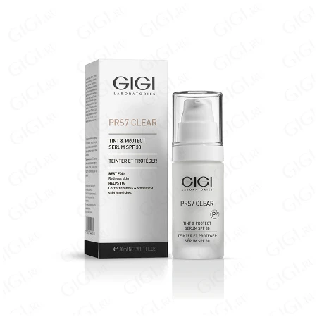 Упаковка GIGI PRS7 Clear PSO Tint & Protect Serum SPF 30, 30 мл