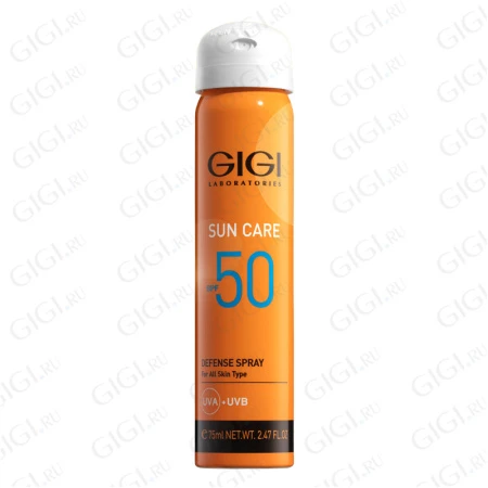 Упаковка GIGI Sun Care Defense Spray SPF 50 For All Skin Type, 75 мл