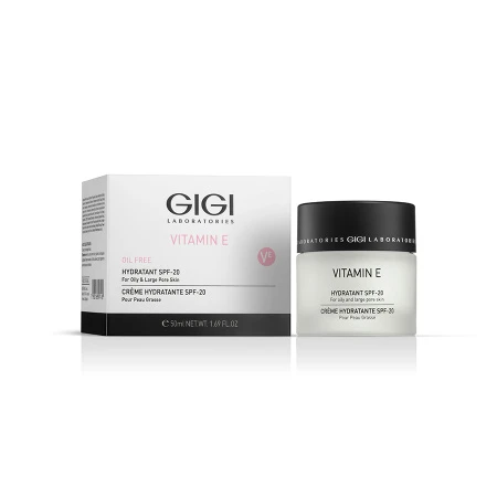 Упаковка GIGI Vitamin E Hydratant SPF 20 for oily and large pore skin, 50 мл