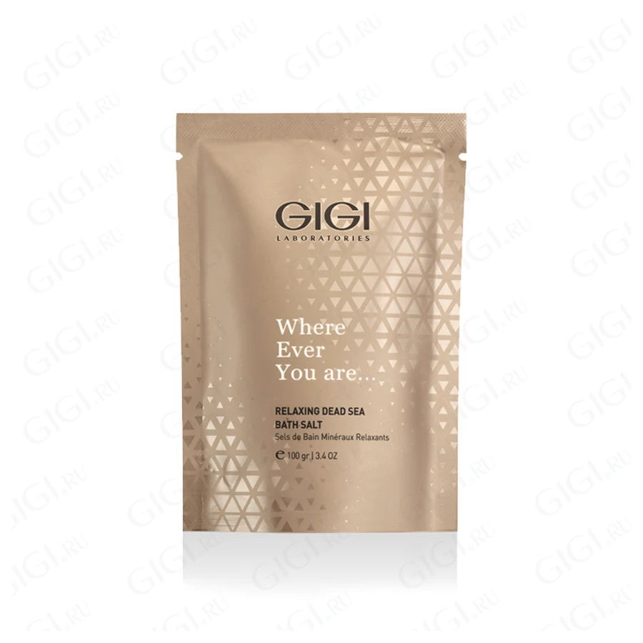 Упаковка GIGI Where Ever You Are Relaxing Dead Sea Bath Salt, 100 гр